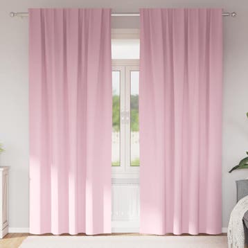 vidaXL Blackout Gordijnen met Ringen 2 st Babyroze 225 x 140, Verzenden, Nieuw