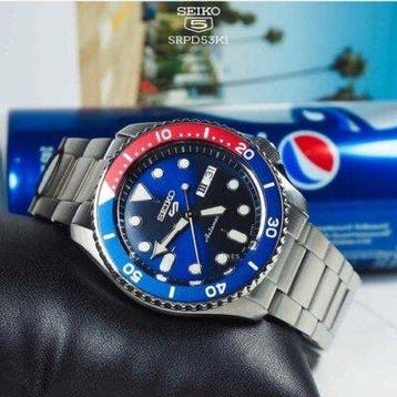 Seiko - Seiko Day-Date Sport Automatic Blu Dial Sub 100 -, Handtassen en Accessoires, Nieuw
