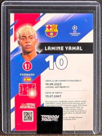 Topps Topps Total Football Lamine Yamal Serialized card,, Verzamelen, Nieuw