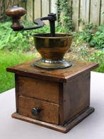 Koffiemolen - Messing, Hout - Antique coffee mill