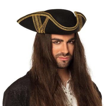 Piratenhoed Zwart Goud, Hobby en Vrije tijd, Verzenden, Nieuw