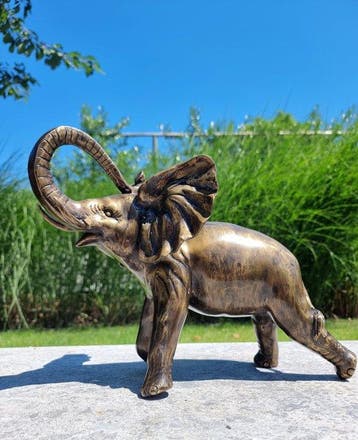 Figurine - Elephant - Bronze, Antiquités & Art