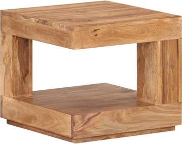 Salontafel - 45x45x40 - cm - massief - acaciahout - bruin, Huis en Inrichting, Verzenden, Nieuw
