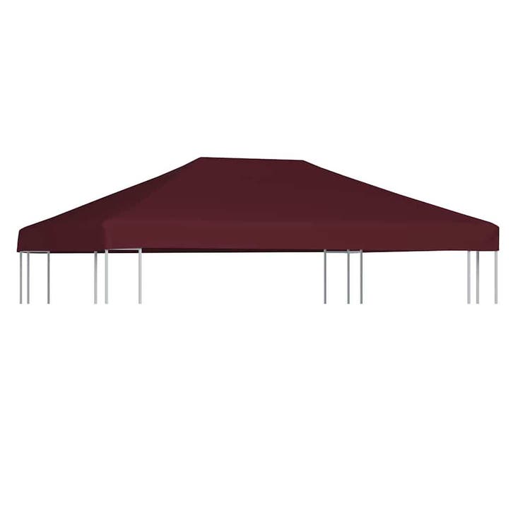 vidaXL Prieeldak 310 g/m² 3x4 m bordeaux, Jardin & Terrasse, Tonnelles, Envoi