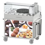 Poffertjes-Trolley | RVS | 1 Bakplaat (Ø400mm) | 2.7kW |, Verzenden