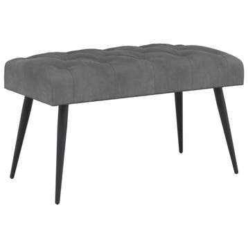 vidaXL Bank met knopen tufting Donkergrijs 80 x 40 x 46 cm, Verzenden, Nieuw