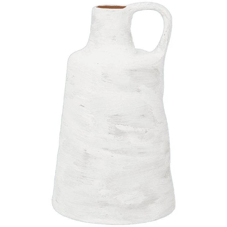 Urban Nature Culture Vaas Lunas, Huis en Inrichting, Woonaccessoires | Vazen, Wit, Gebruikt, Overige materialen, Minder dan 50 cm