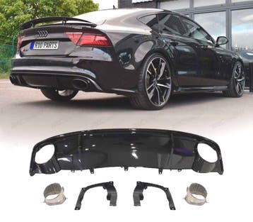 DIFFUSEUR AUDI A7 16-18 LOOK RS7 + EMBOUTS DECHAPPEMENTS NO, Verzenden