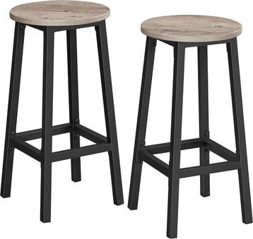 2x barkruk - hoge keukenkrukken - stalen frame - 65 cm, Huis en Inrichting, Barkrukken, Verzenden, Nieuw
