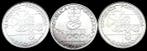 Portugal. Lote de 3 Moedas de Prata de 1000 Escudos (1998 e