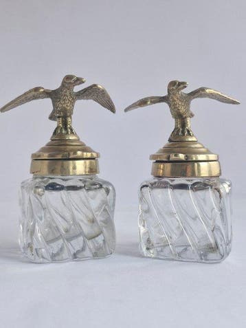 Late 19th Century - Inktbak - Glas, Messing