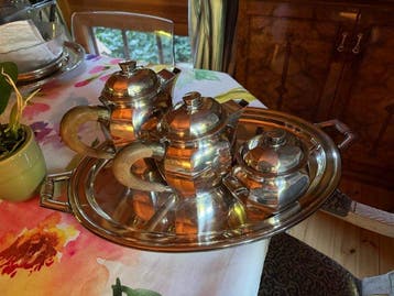 Koffie- en theeservies (4) - Verzilverd