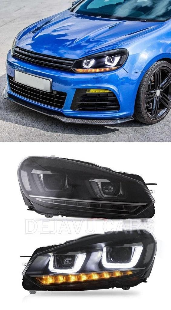 Xenon Look U-LED Koplampen voor Volkswagen Golf 6, Auto diversen, Tuning en Styling, Ophalen of Verzenden