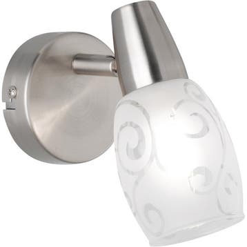 LED Wandspot Trion Kalora - Mat Nikkel, E14 Fitting, Duurzaa, Huis en Inrichting, Lampen | Wandlampen, Verzenden, Nieuw