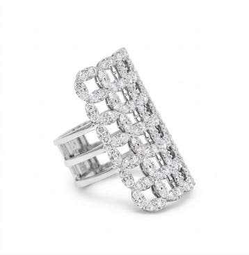Bague tendance - 14 carats Or blanc - 2.74ct. tw. Diamant, Bijoux, Sacs & Beauté