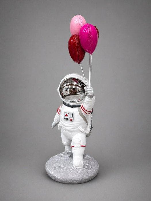Sculpture, Astronaut met Hartballonnen – Decoratief, Antiek en Kunst, Kunst | Designobjecten