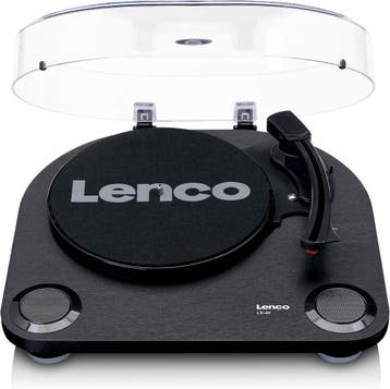 Platenspeler met speakers - Auto-stop - LS-40 - Zwart - Lenc, Verzenden, Nieuw