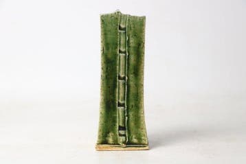 Vaas - Keramiek - Japan - Oribe Bamboo Ichirin-zash (Zonder