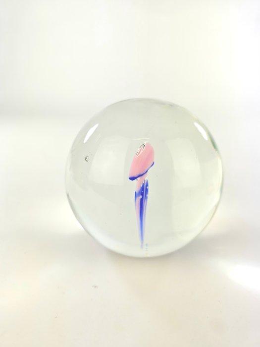 sculptuur, Acquario Sfera Medusa Rosa - 10 cm - Glas, Antiquités & Art, Antiquités | Verre & Cristal