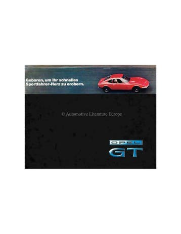 1969 OPEL GT 1100 / GT 1900 BROCHURE DUITS