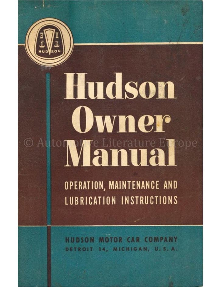 1950 HUDSON PROGRAMMA INSTRUCTIEBOEKJE ENGELS (USA), Autos : Divers, Modes d'emploi & Notices d'utilisation