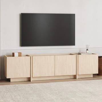Evila TV-meubel - Houtkleurig - Nieuw/Ongebruikt - Melamine, Verzenden, 150 tot 200 cm, Nieuw, Scandinavisch