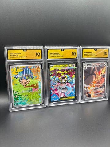 Pokémon - 3 Graded card Ascended Full ART LOT - GG 10
