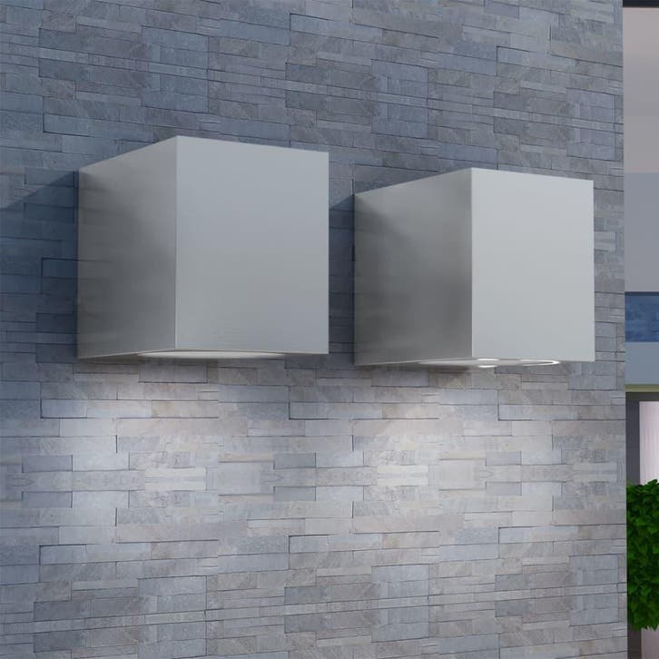 vidaXL Buitenlamp kubusvormig 2st, Tuin en Terras, Buitenverlichting, Nieuw, Verzenden
