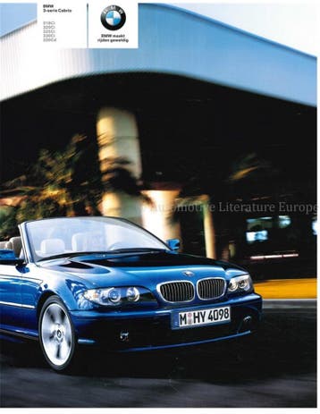 2004 BMW 3 SERIE CABRIOLET BROCHURE NEDERLANDS