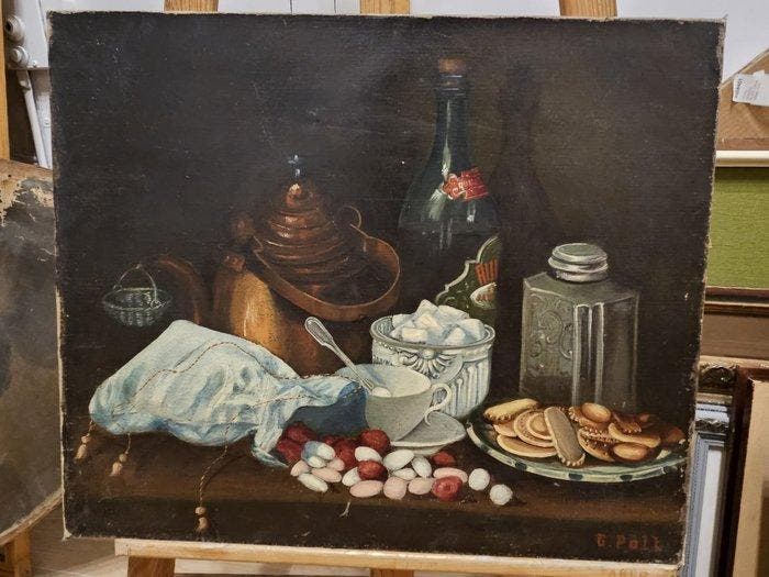 Italiaanse school (XIX) - NO RESERVE - Bodegón de azúcar, Antiquités & Art, Art | Peinture | Classique