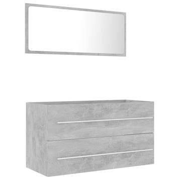 Badkamer set 90cm grijs | 34% korting | Retour deal, Verzenden, 50 tot 100 cm, Zo goed als nieuw, Minder dan 100 cm
