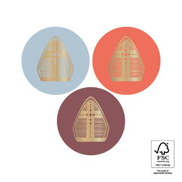 15x sticker mijter - sinterklaas - (Stickers), Verzenden, Nieuw, Meerdere stickers