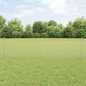 vidaXL Gelast Draadhek met Palen 10 x 0,5 m Gegalvaniseerd, Verzenden, Nieuw