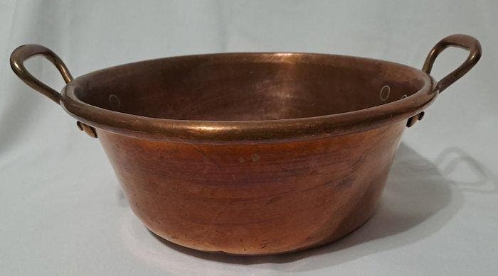 Kookpan - Koper, Messing - jamkoker, Antiek en Kunst, Antiek | Keukengerei