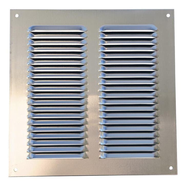 Buitenluchtrooster aluminium 250 x 250mm (1L-2525A), Doe-het-zelf en Bouw, Ventilatie en Afzuiging, Nieuw, Verzenden