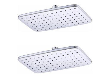 Veiling - 2x Beaux hoofddouche rechthoekig 29x18cm Port chro