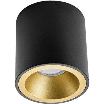 Opbouwspot GU10 Mat Zwart/Goud - Aluminium LED toebehoren vo, Verzenden, Nieuw