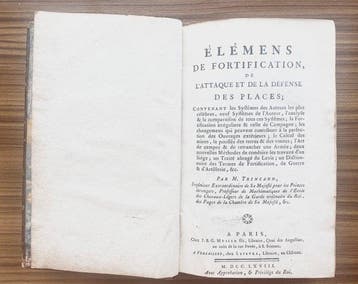 Trincano, Didier-Grégoire - Élémens de fortification, de, Antiquités & Art