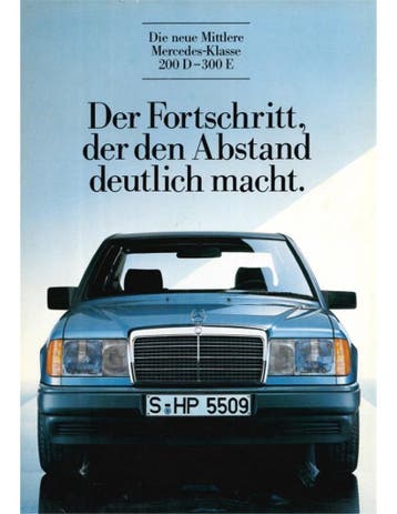 1985 MERCEDES BENZ E KLASSE BROCHURE DUITS, Ophalen of Verzenden, Nieuw