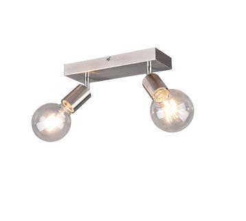 Trio VANNES plafondspot | E27 Fitting | nikkel mat | 26 x 9, Verzenden, Nieuw