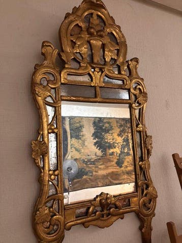 Wandspiegel - Verguld hout