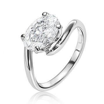 Bague de fiançailles - 14 carats Or blanc - 2.01ct. tw.