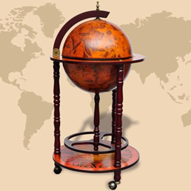 vidaXL Globebar eucalyptushout, Maison & Meubles, Accessoires pour la Maison | Porte-bouteilles, Envoi