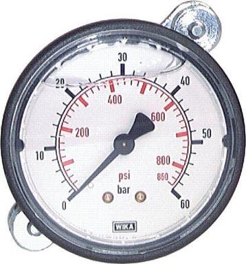 Manomètre à glycérine en plastique G1/4 raccord arrière -1 à, Verzenden