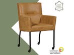 Leren eetkamerstoel Lucky, Bohemian, Industrieel, Modern, Scandinavisch, Nieuw, Leer, Ophalen of Verzenden
