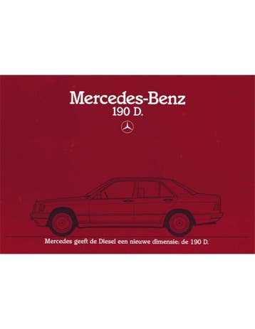 1983 MERCEDES BENZ 190D BROCHURE NEDERLANDS