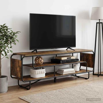 vidaXL TV Stand 180 x 36 x 45 cm Gerookt eiken Bewerkt hout, Verzenden, Nieuw