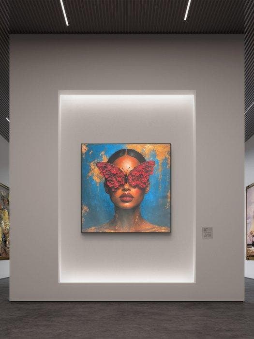 Nicole Lubbers - Butterfly Bloom XL, Antiek en Kunst, Kunst | Schilderijen | Modern