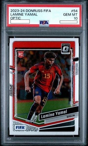 2023-24 Panini donruss FIFA Lamine Yamal OPTIC #54 Graded