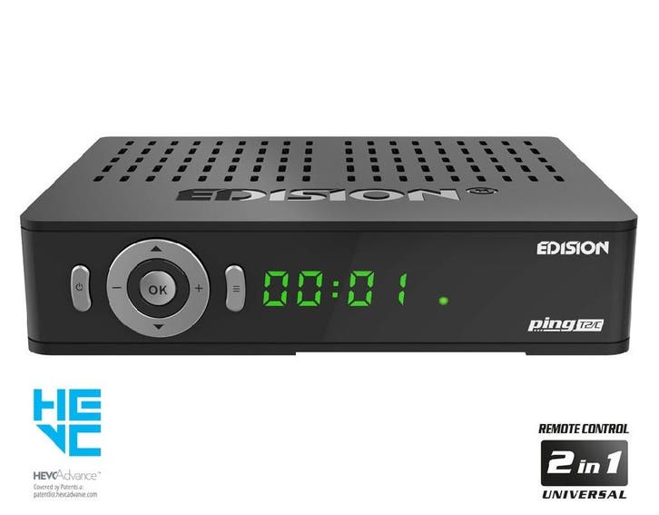 Edision PING T2/C DVB-T2C H.265 HEVC, Audio, Tv en Foto, Schotelantennes, Nieuw, Ophalen of Verzenden